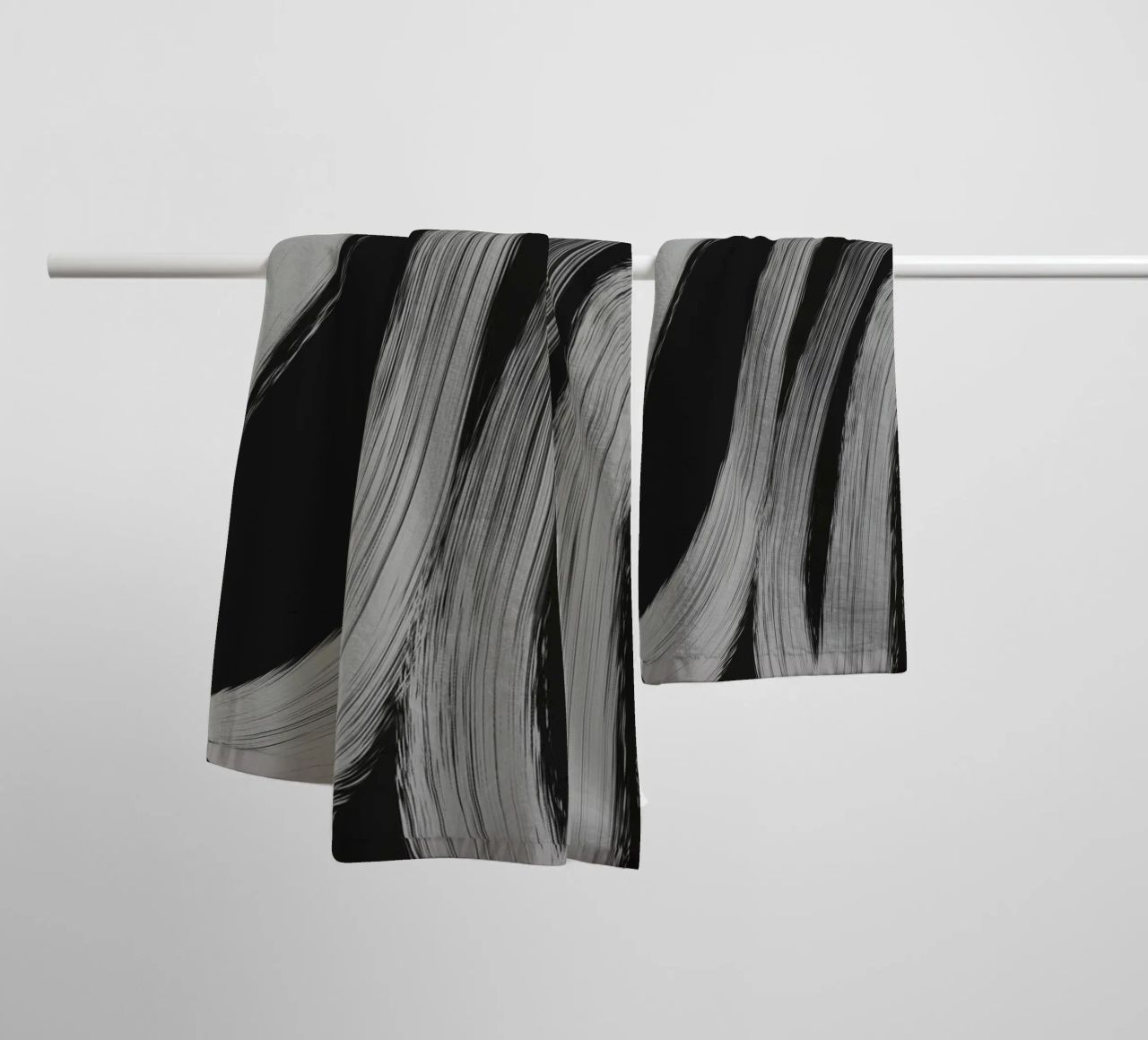 Gray Strokes No 3 Handtuch von treechild