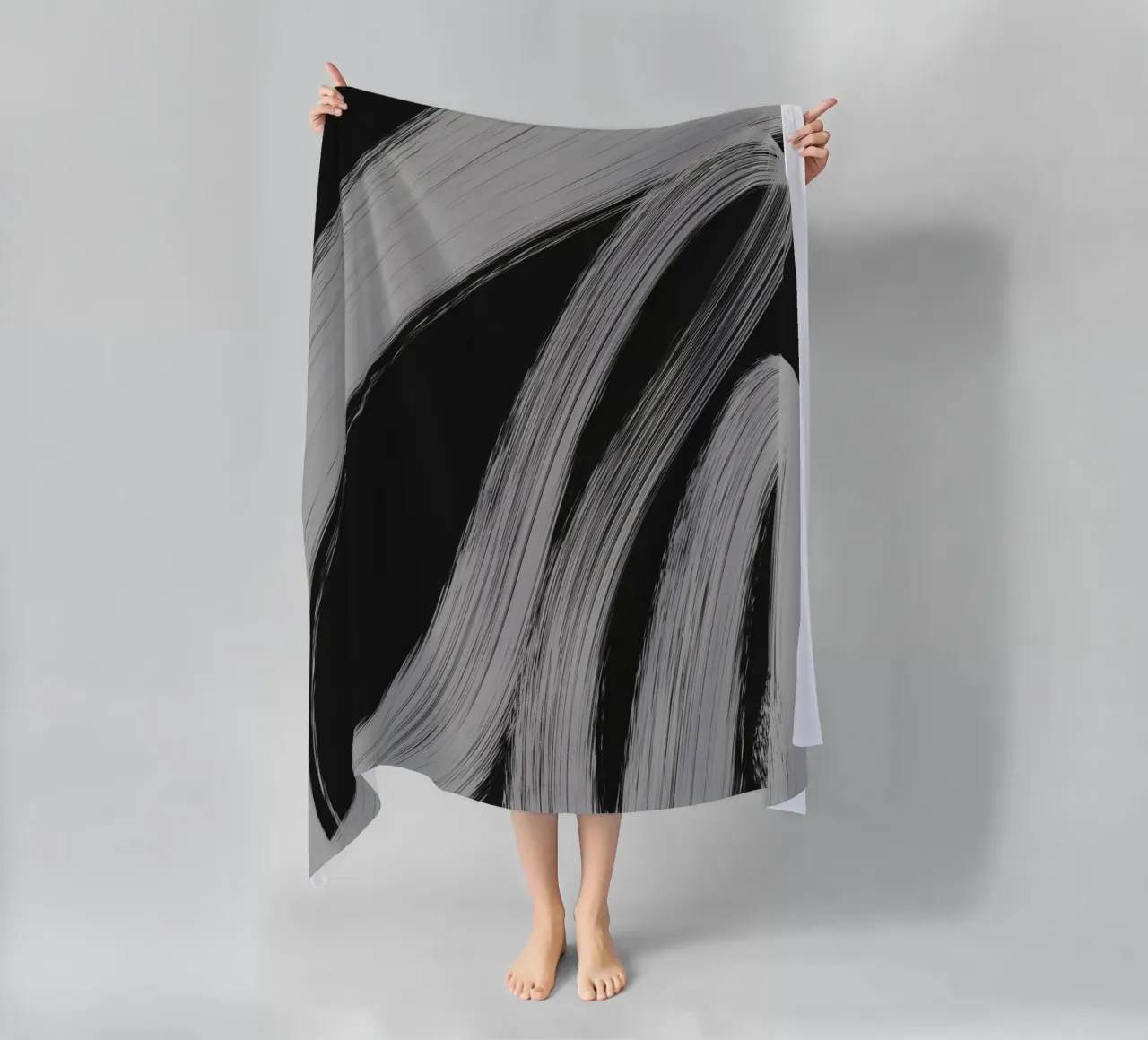Gray Strokes No 3 toalla de playa de treechild