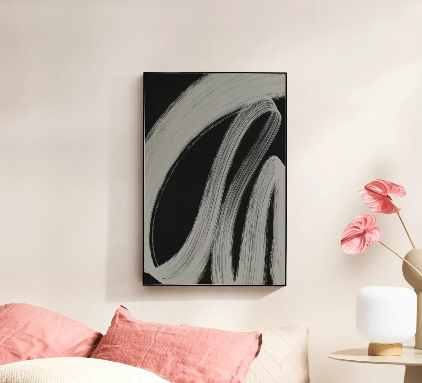 Gray Strokes No 3 acrylic glass by treechild