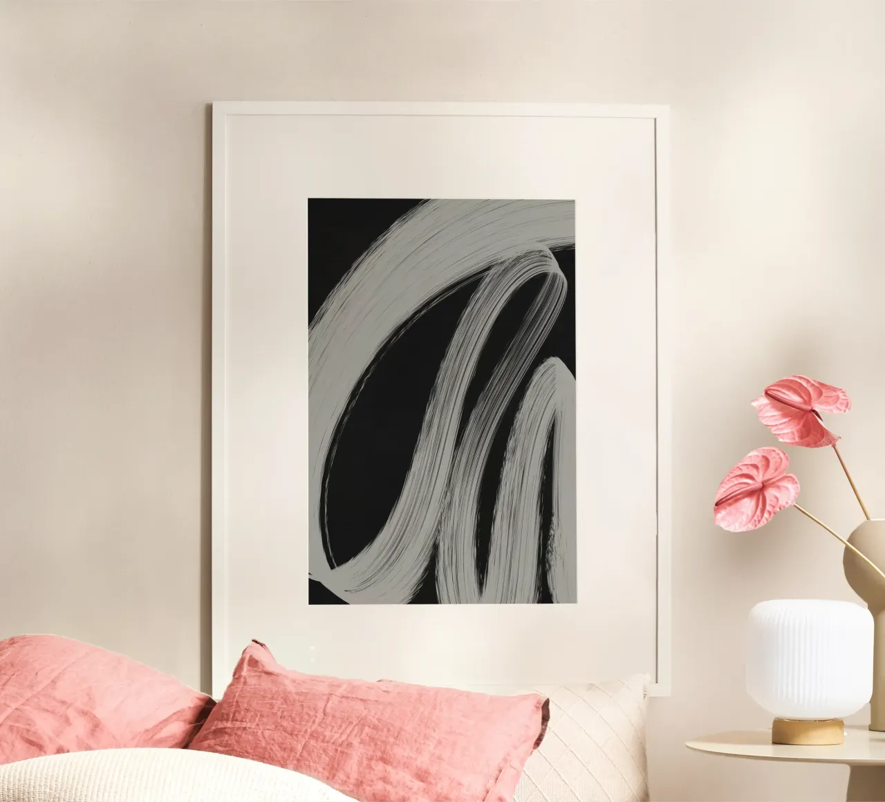 Gray Strokes No 3 Poster von treechild