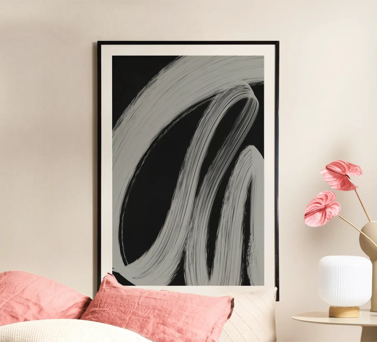 Gray Strokes No 3 Poster von treechild