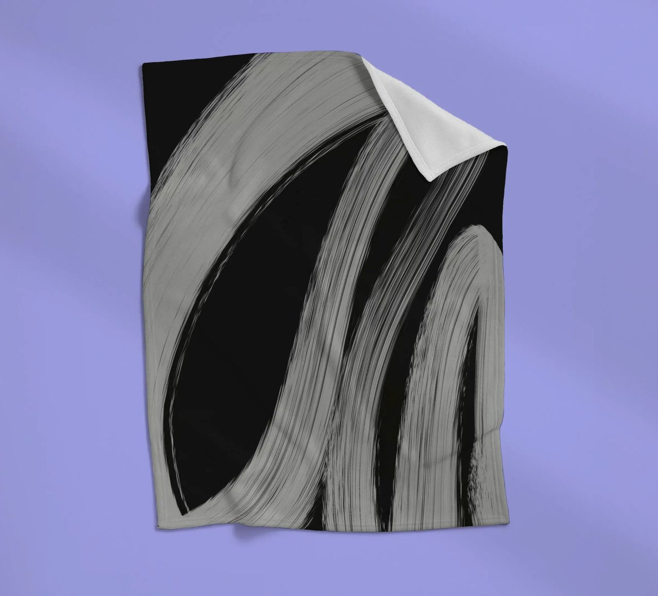 Gray Strokes No 3 Fleecedecke von treechild