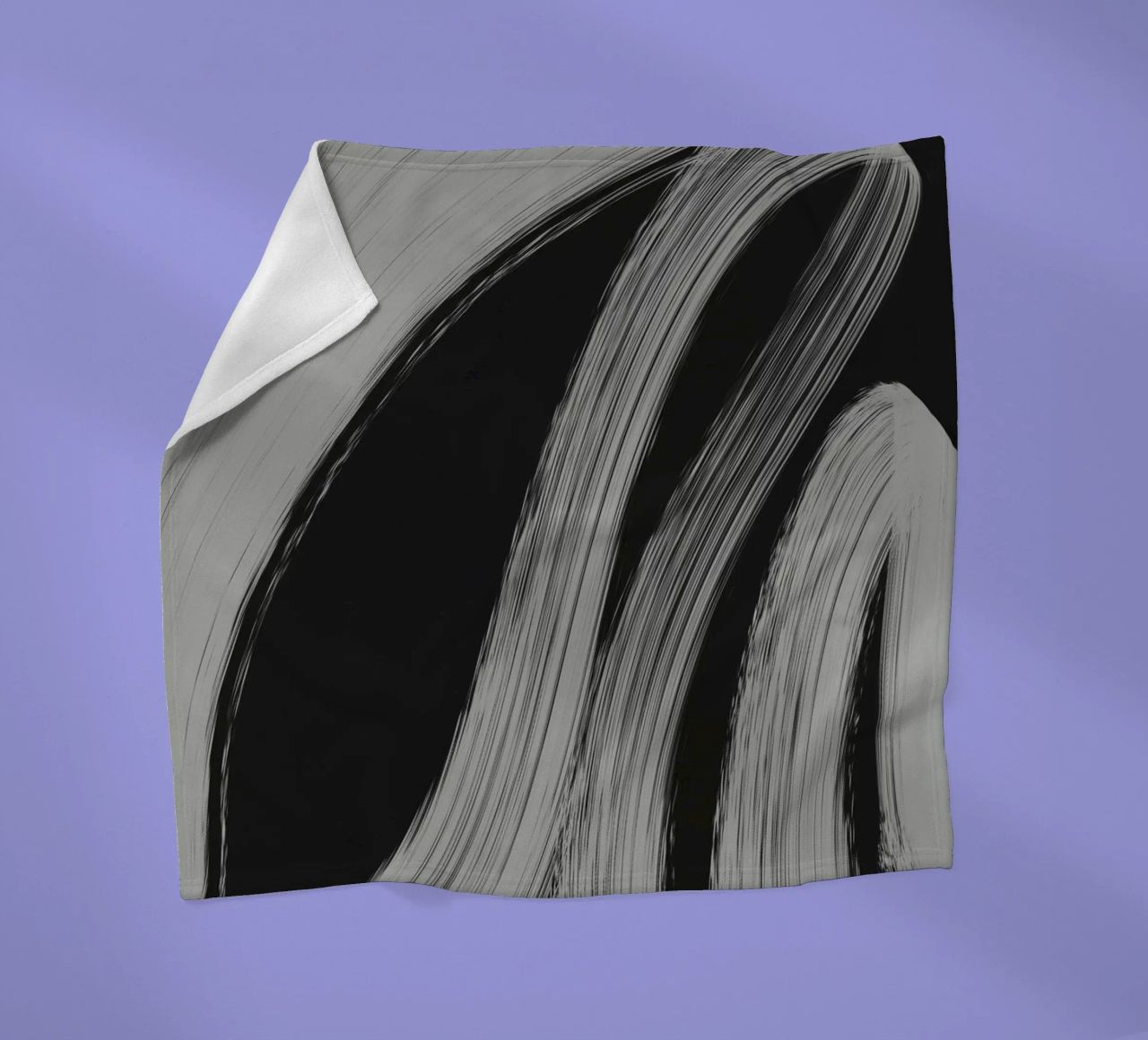 Gray Strokes No 3 Fleecedecke von treechild