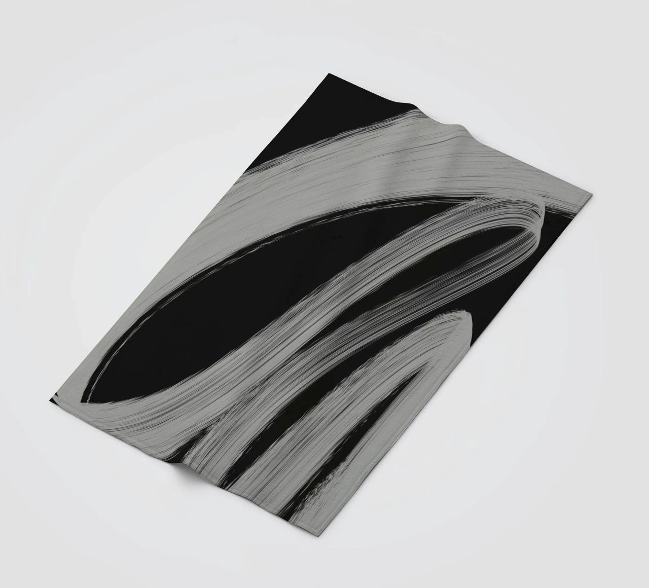 Gray Strokes No 3 Fleecedecke von treechild