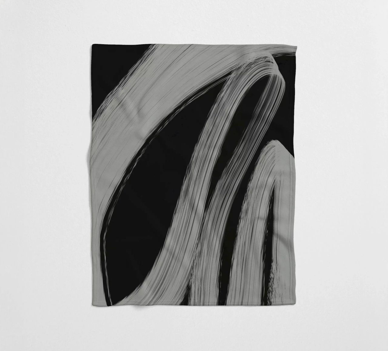 Gray Strokes No 3 Fleecedecke von treechild