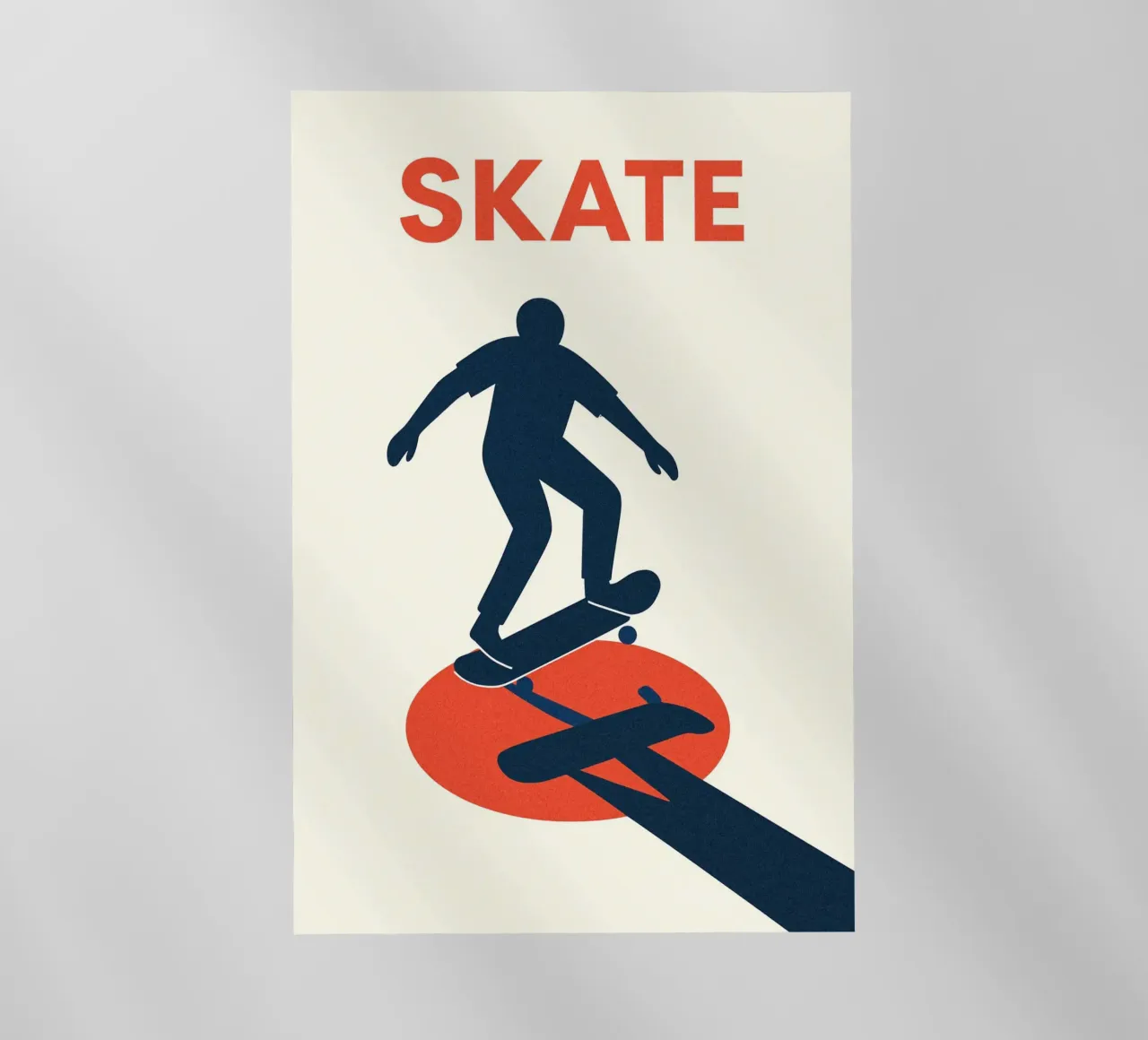 Skate Minimal - Poster grafico moderno pellicola backlit da JETLAG | affiches voyage