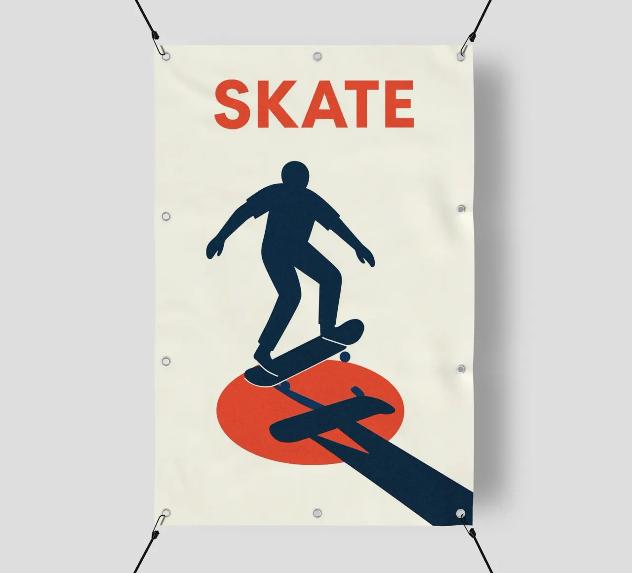 Skate Minimal - Poster grafico moderno telo in pvc da JETLAG | affiches voyage
