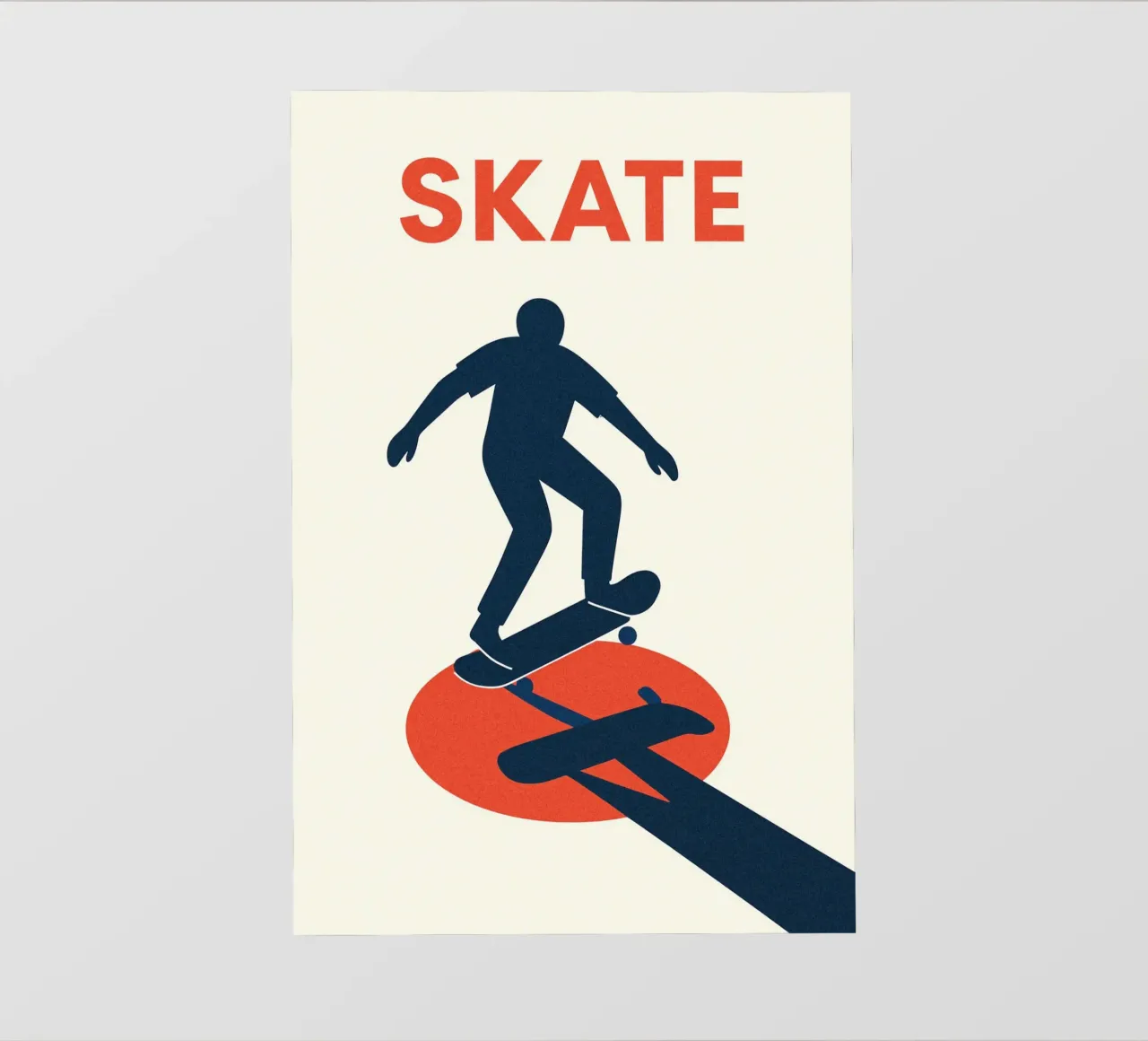 Skate Minimal - Poster grafico moderno telo in pvc da JETLAG | affiches voyage
