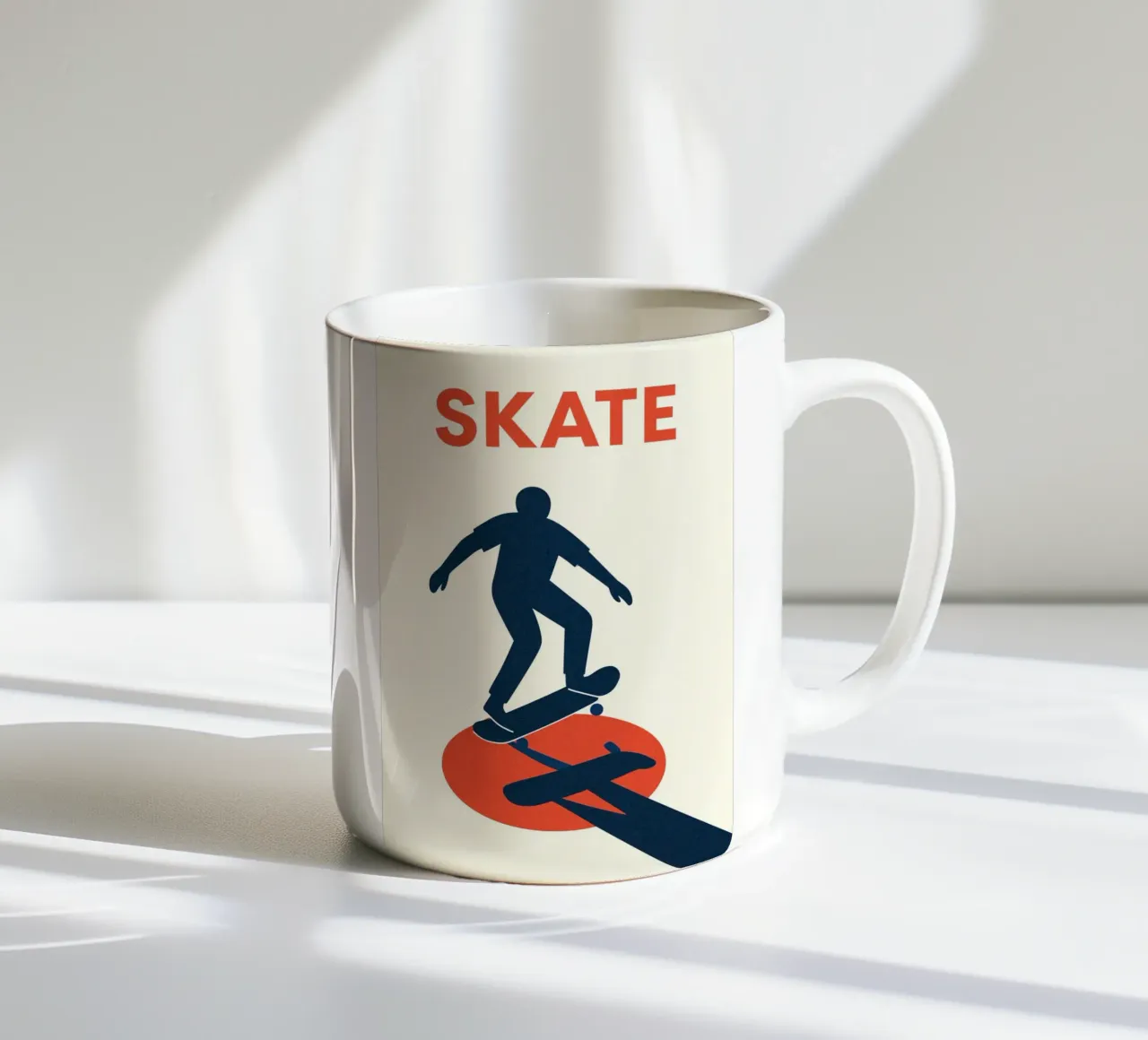 Skate Minimal - Poster grafico moderno tazza in ceramica da JETLAG | affiches voyage