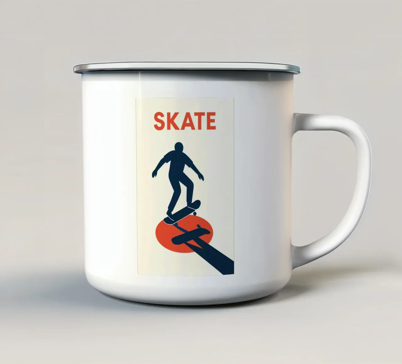 Skate Minimal - Poster grafico moderno tazza in smalto da JETLAG | affiches voyage