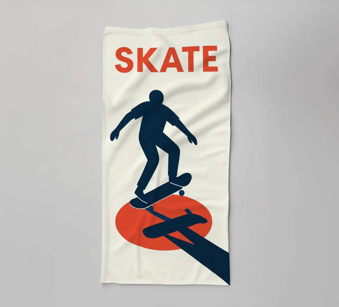 Skate Minimal - Poster grafico moderno asciugamano da bagno da JETLAG | affiches voyage