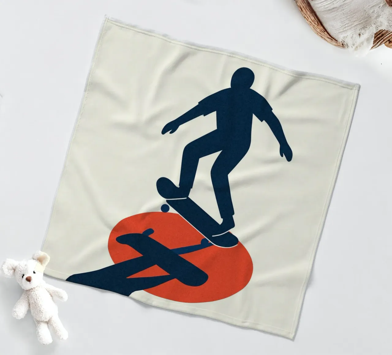 Skate Minimal - Poster grafico moderno coperta in pile da JETLAG | affiches voyage