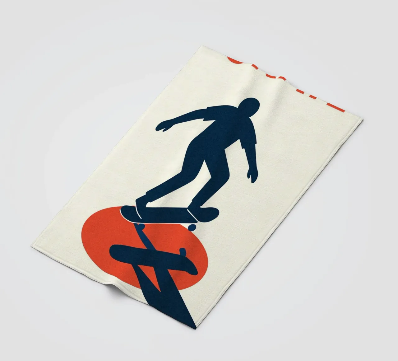 Skate Minimal - Poster grafico moderno coperta in pile da JETLAG | affiches voyage