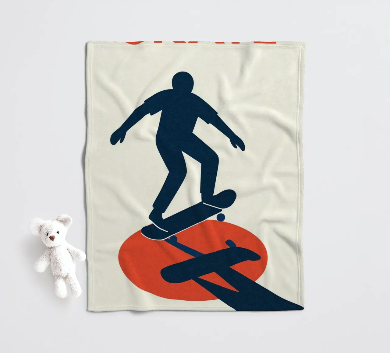 Skate Minimal - Poster grafico moderno coperta in pile da JETLAG | affiches voyage