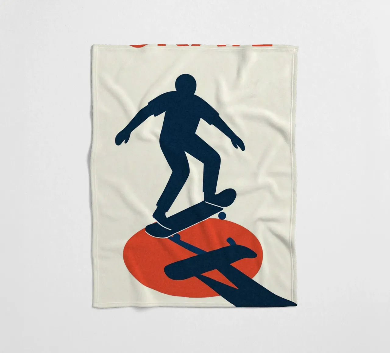 Skate Minimal - Poster grafico moderno coperta in pile da JETLAG | affiches voyage