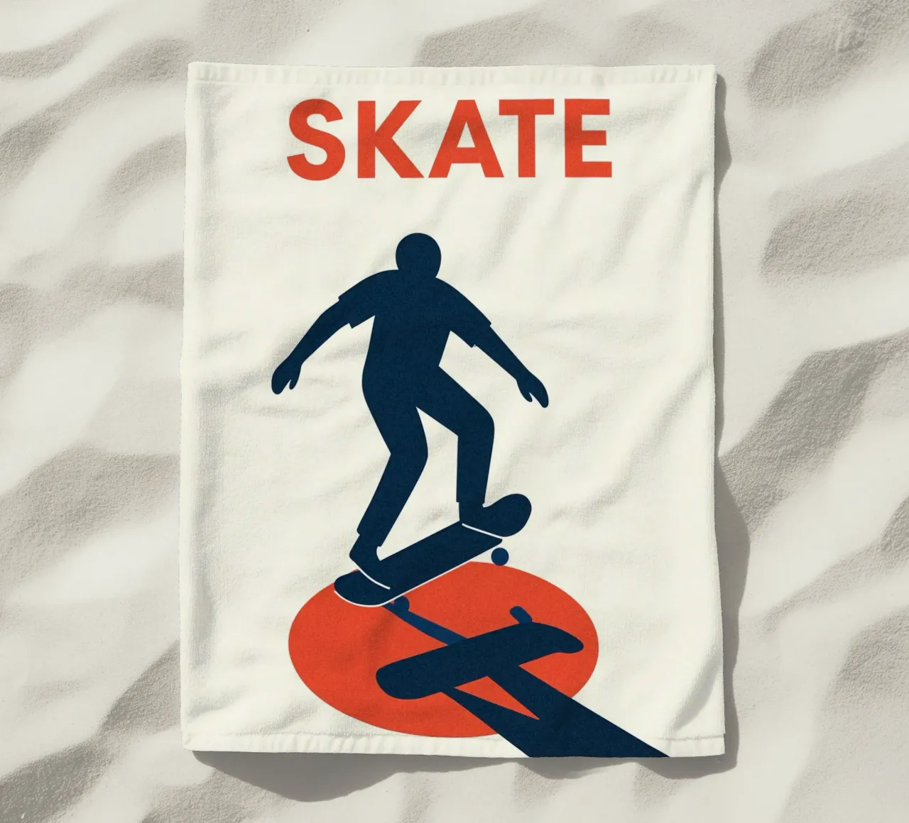 Skate Minimal - Poster grafico moderno telo mare da JETLAG | affiches voyage