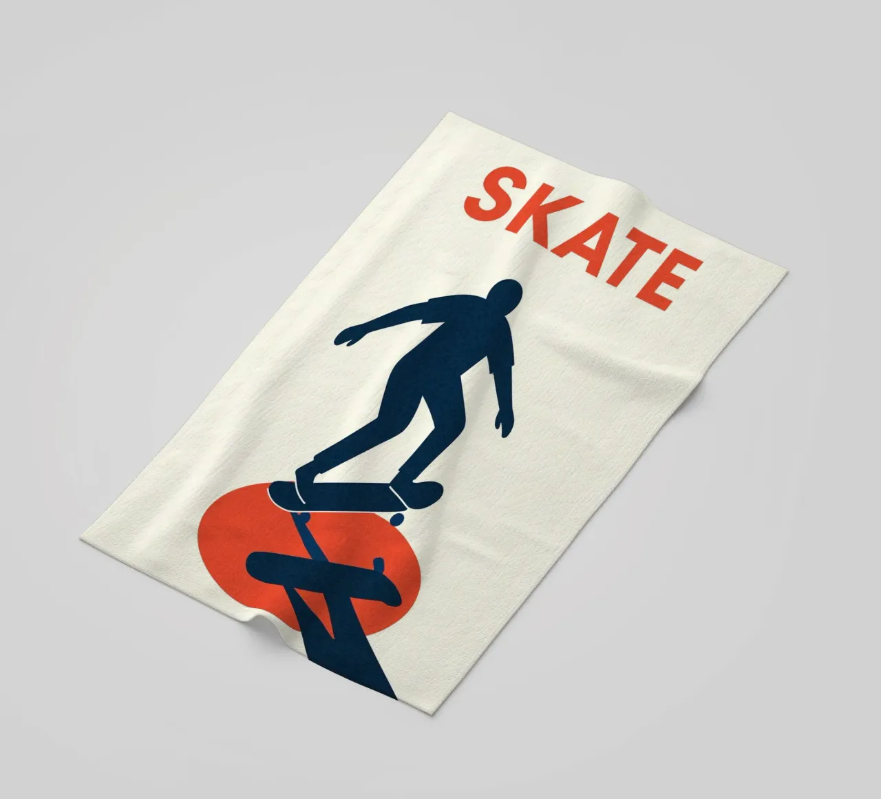 Skate Minimal - Poster grafico moderno telo mare da JETLAG | affiches voyage