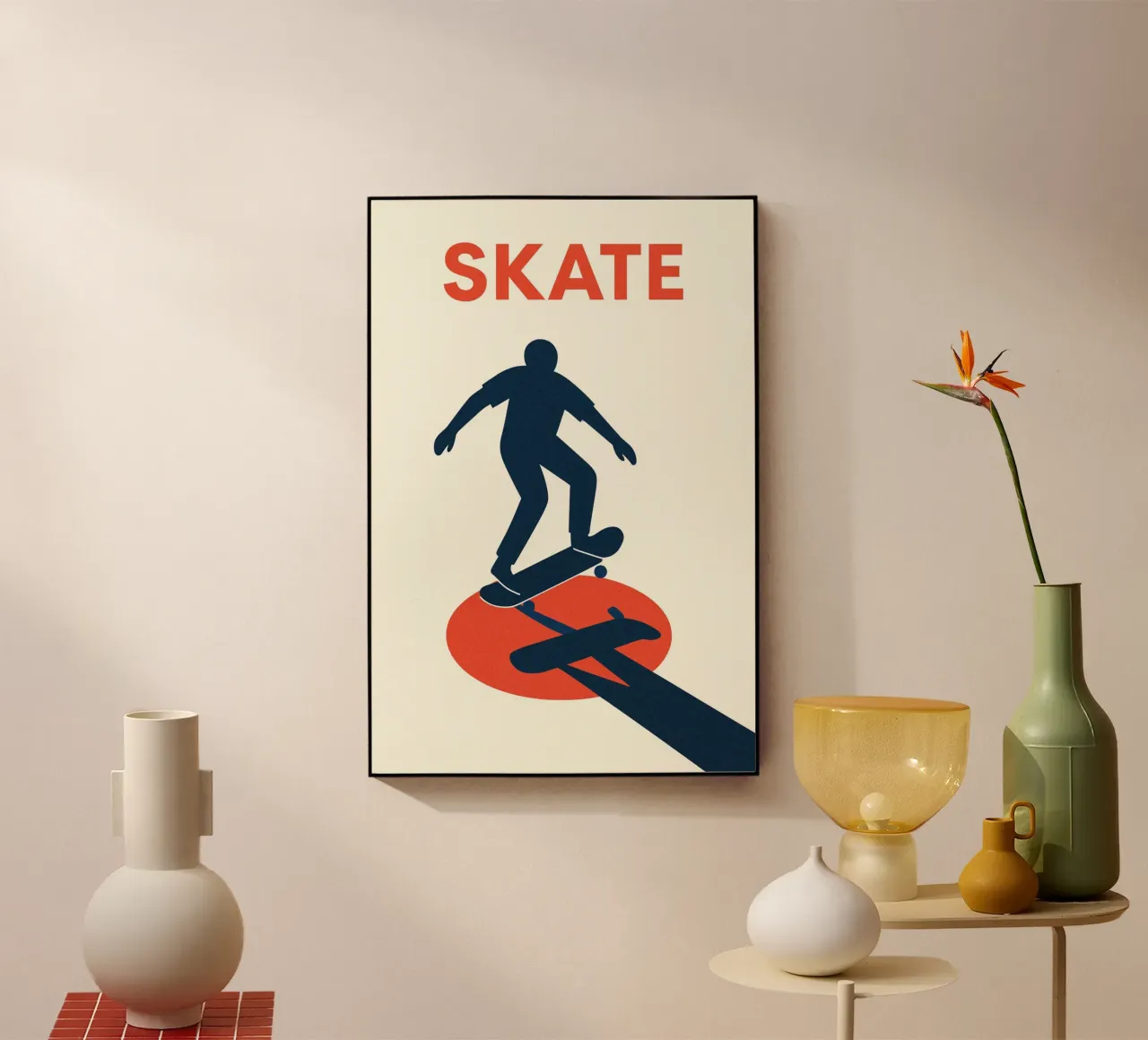 Skate Minimal - Poster grafico moderno plexiglass da JETLAG | affiches voyage