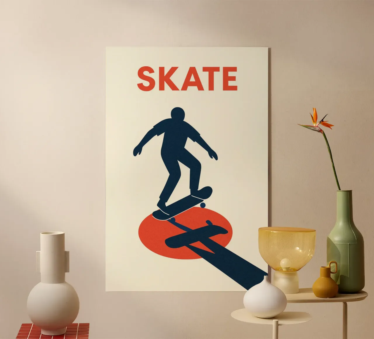 Skate Minimal - Poster grafico moderno plexiglass da JETLAG | affiches voyage