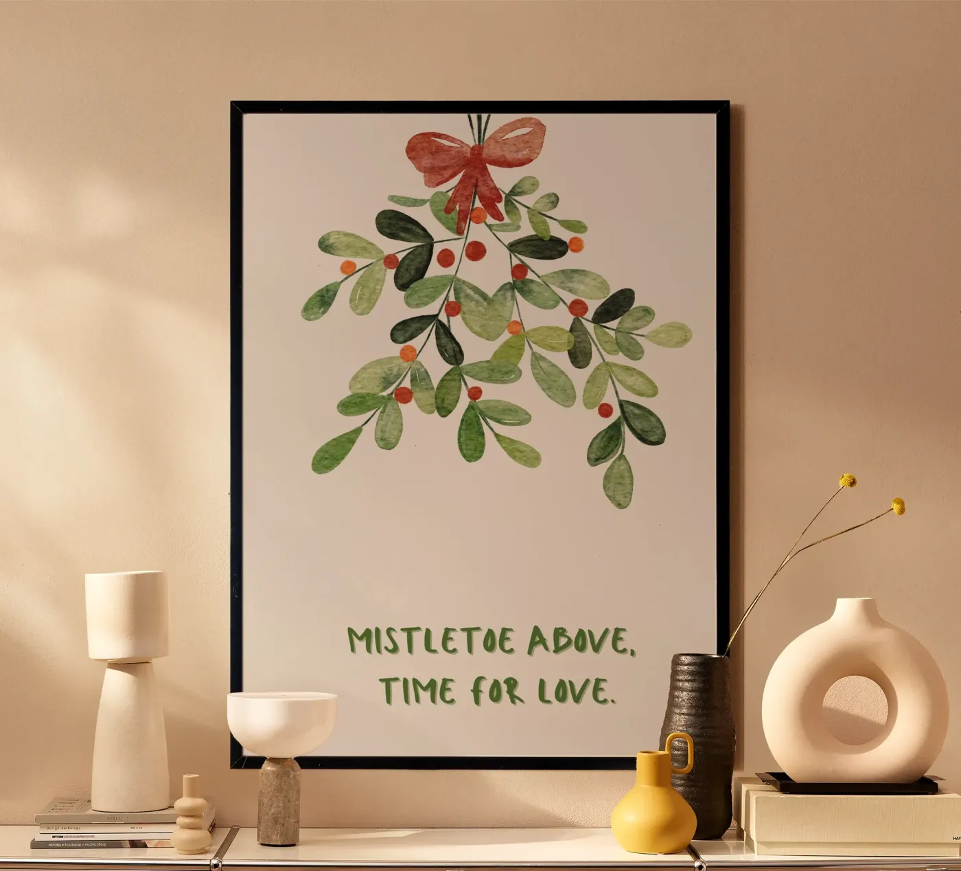 Mistletoe poster van PurePeachStudio