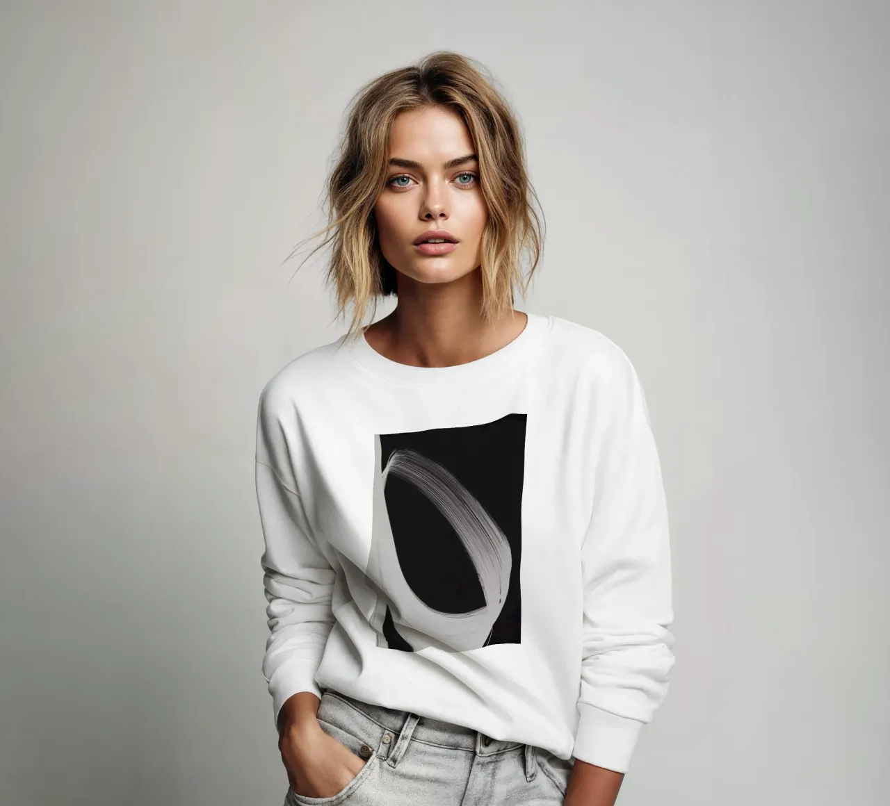 Gray Strokes No 4 felpa da treechild