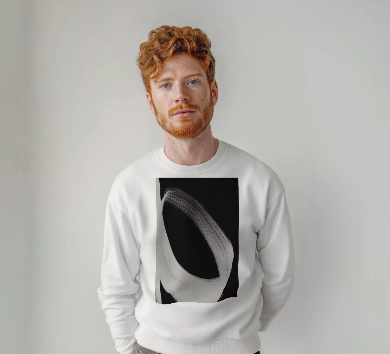 Gray Strokes No 4 felpa da treechild