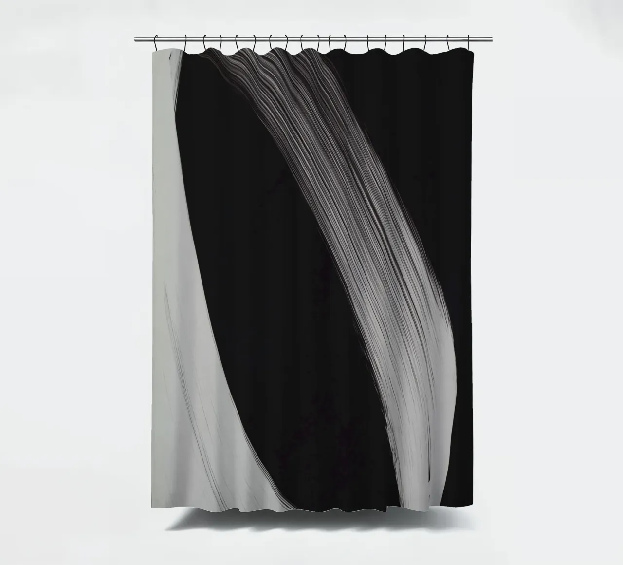 Gray Strokes No 4 Duschvorhang von treechild
