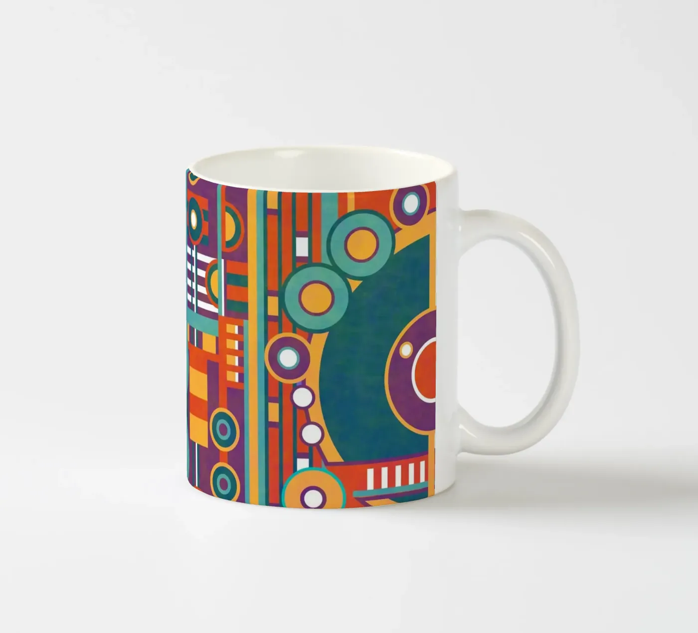 Circular ceramic mug by shellybremmer