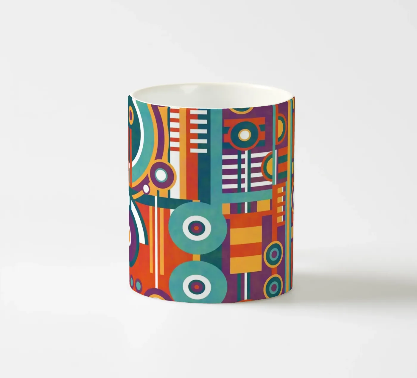 Circular ceramic mug by shellybremmer