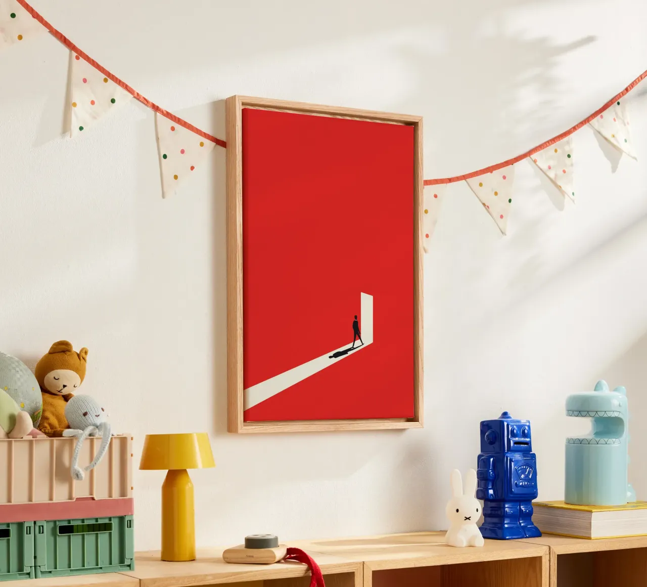 Minimalist Man's Journey, Abstract Doorway Print canvas by Bakara