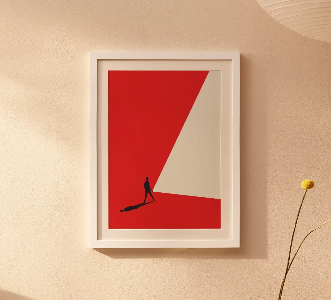 Minimalist Man's Path, Abstract Future Print hahnemühle by Bakara