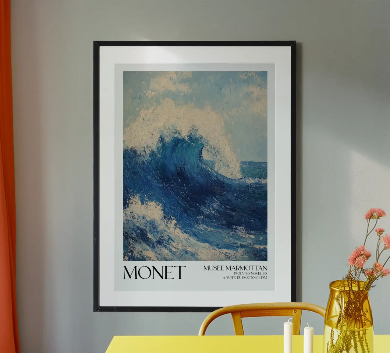 Monet's The Wave, Dynamic Impressionist Art Print hahnemühle by Bakara