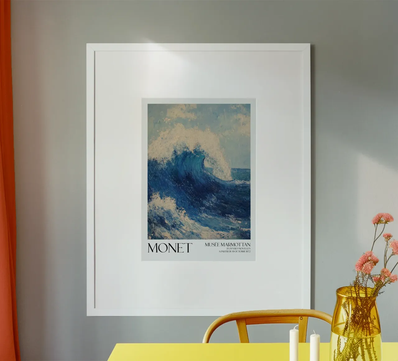 Monet's The Wave, Dynamic Impressionist Art Print hahnemühle by Bakara