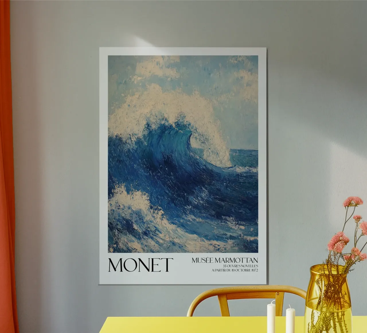 Monet's The Wave, Dynamic Impressionist Art Print hahnemühle by Bakara