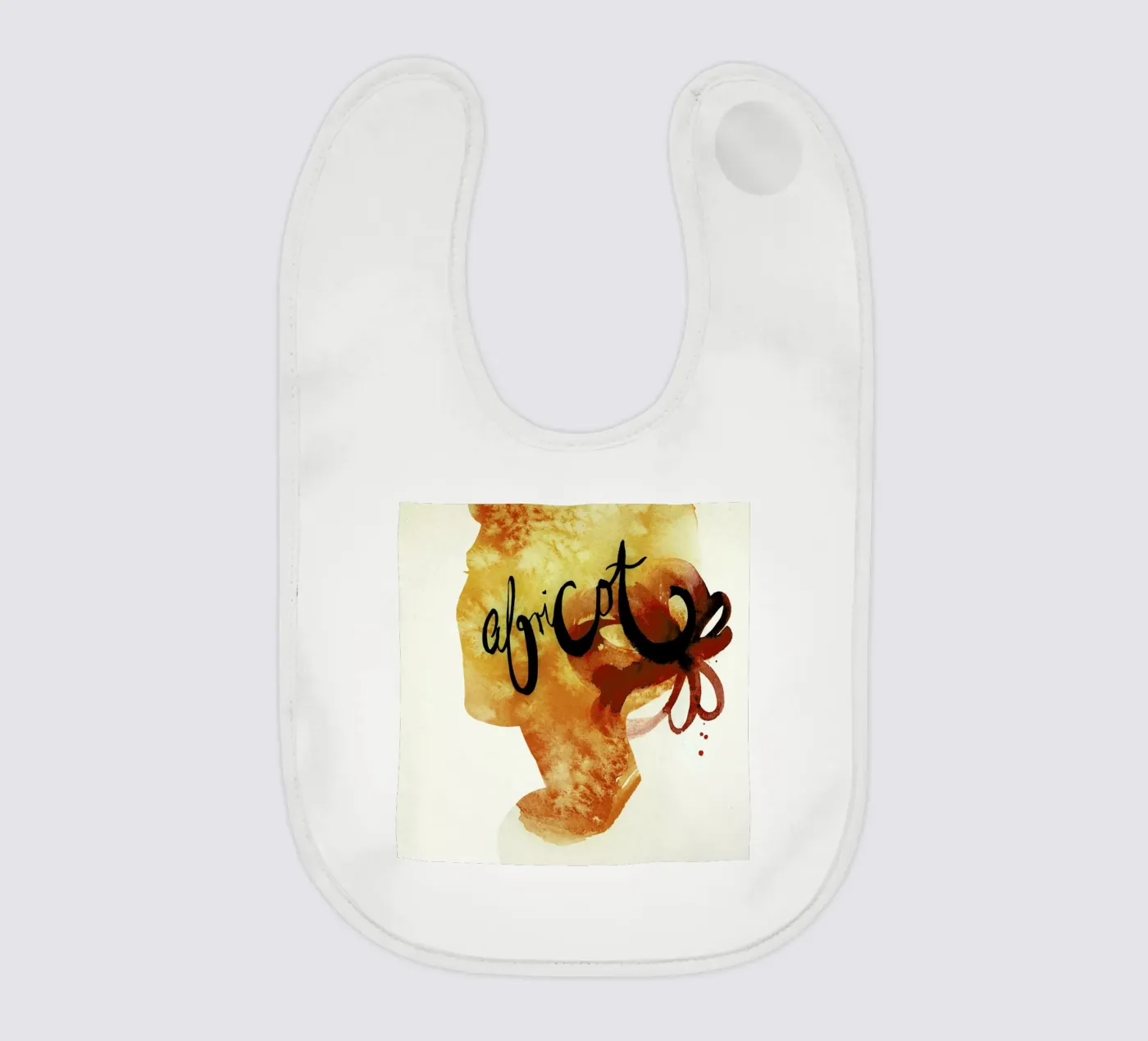 Apricot baby bib by Ekaterina Koroleva