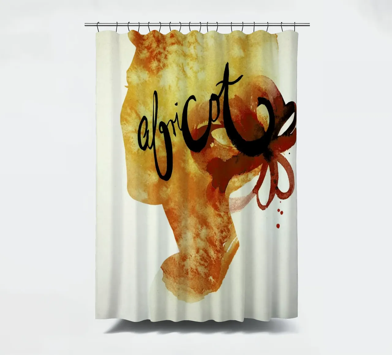 Apricot shower curtain by Ekaterina Koroleva