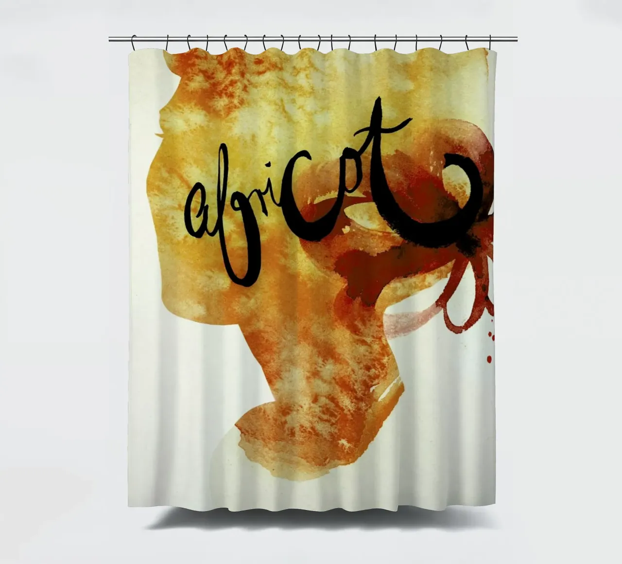 Apricot shower curtain by Ekaterina Koroleva
