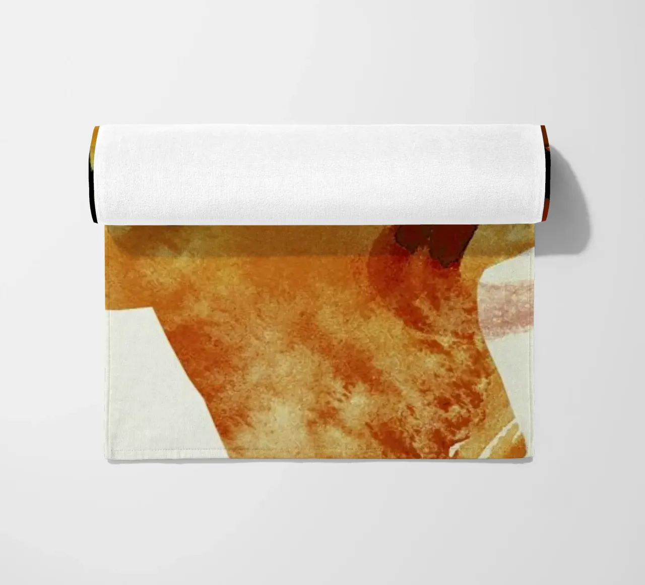 Apricot beach towel by Ekaterina Koroleva
