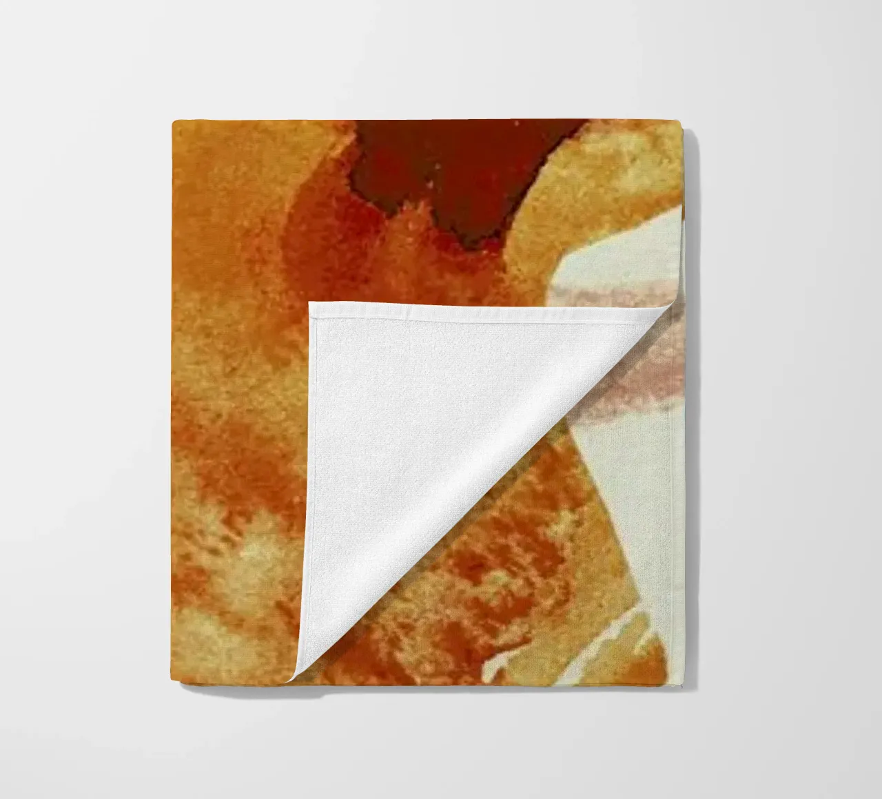 Apricot beach towel by Ekaterina Koroleva