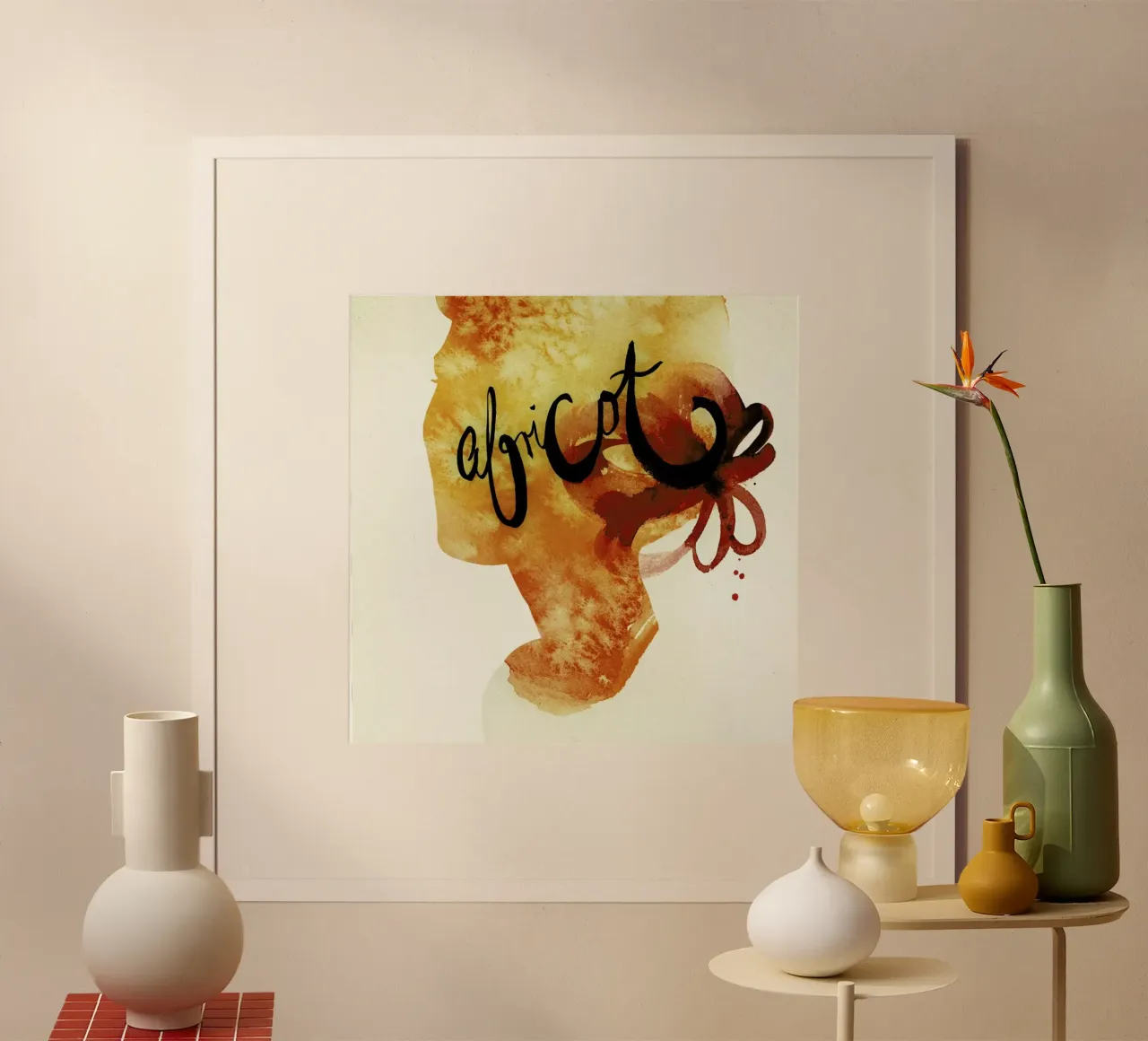 Apricot poster con telaio in alluminio da Ekaterina Koroleva