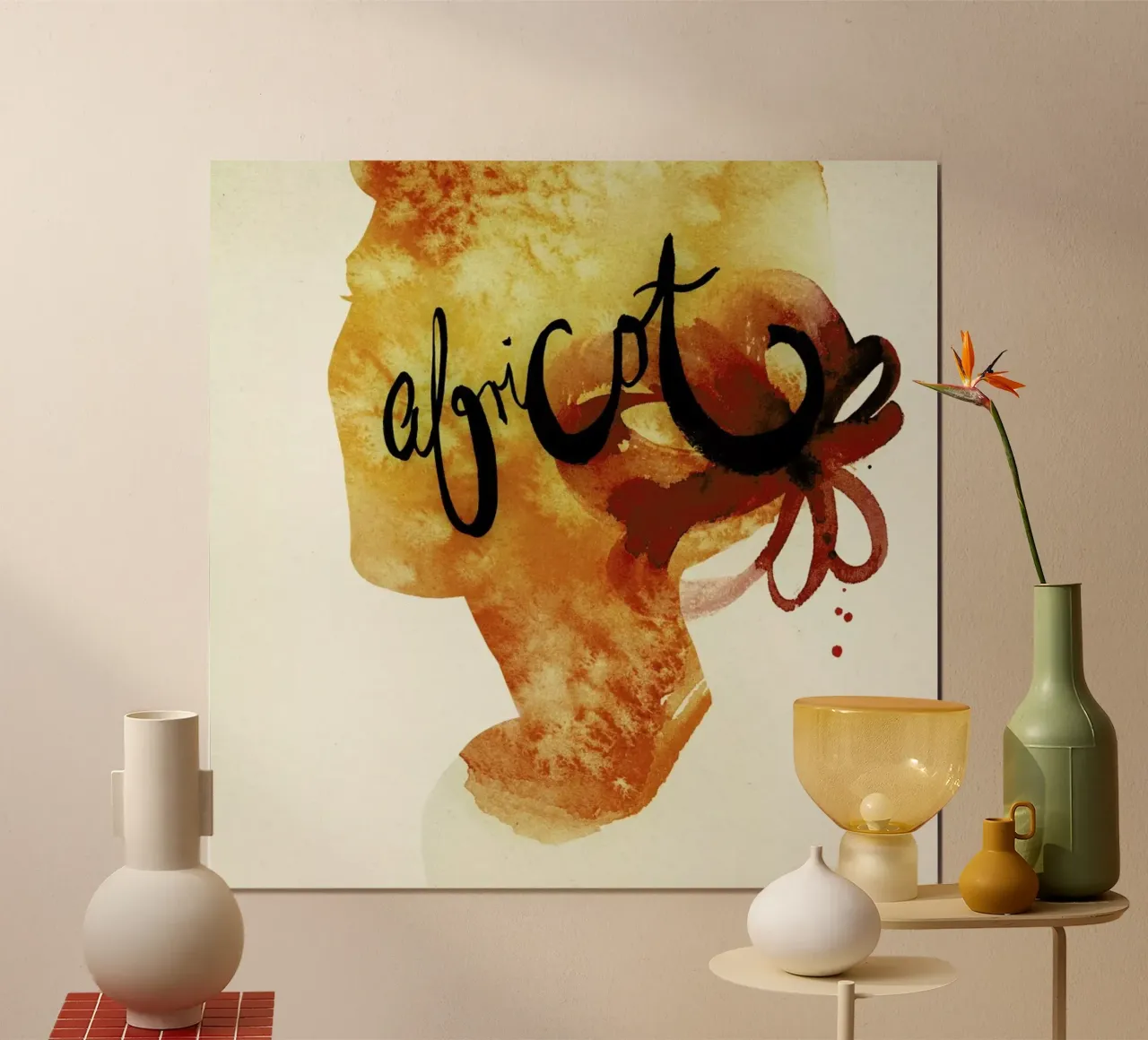 Apricot poster con telaio in alluminio da Ekaterina Koroleva