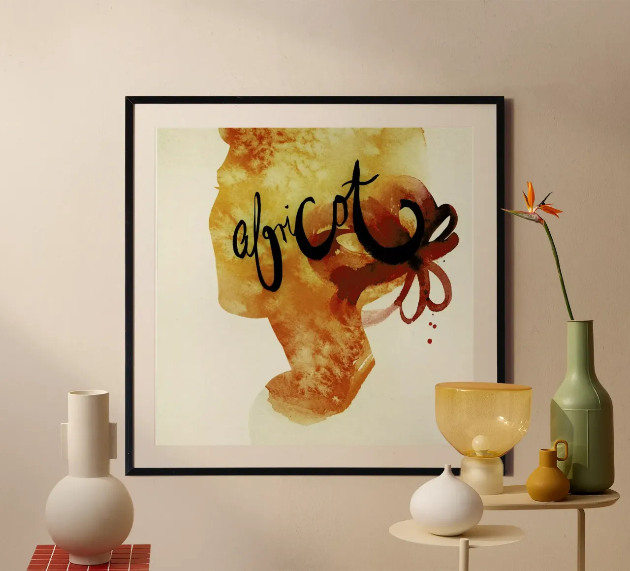 Apricot poster con telaio in alluminio da Ekaterina Koroleva