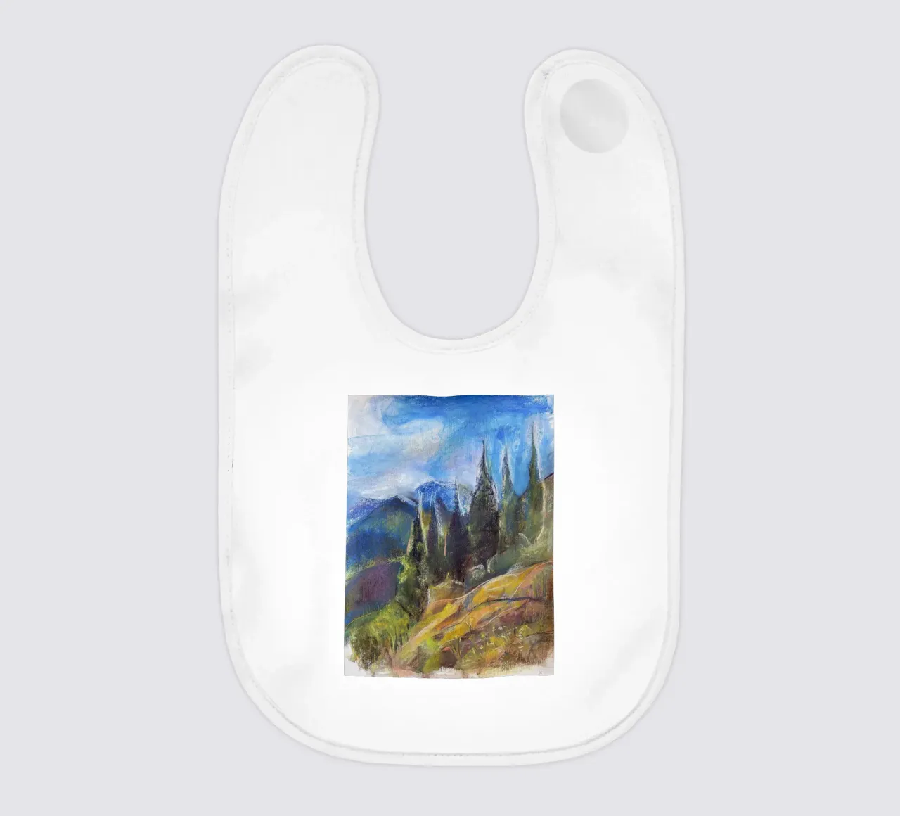 Alpine Serenity, impressionist soft pastel landscape drawing bavaglino da Stoian Hitrov