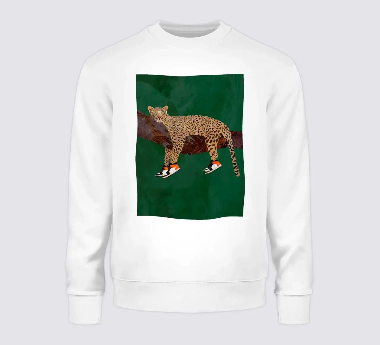 Lazy leopard in sneakers felpa da SarahManovski