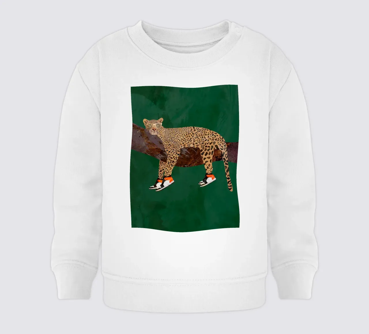 Lazy leopard in sneakers felpa neonato da SarahManovski