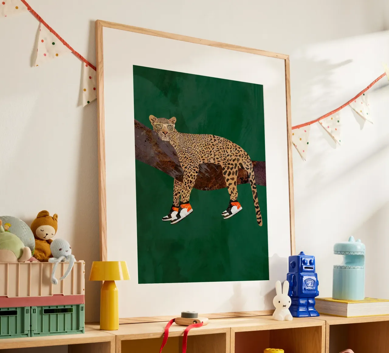 Lazy leopard in sneakers poster da SarahManovski
