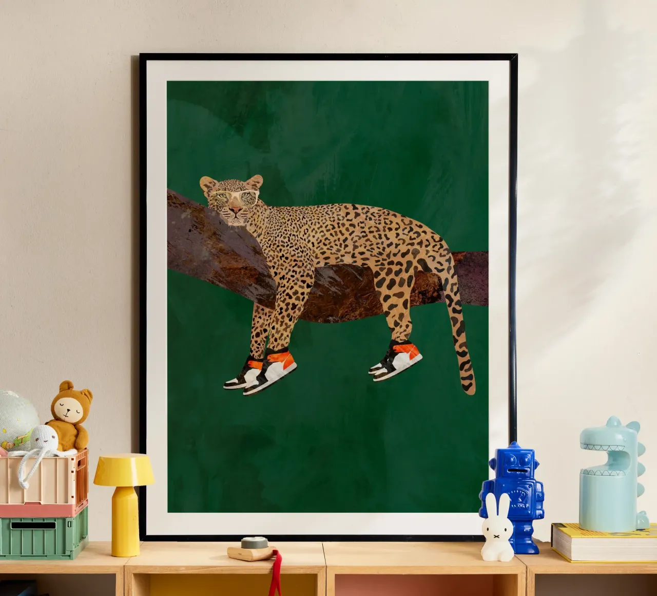 Lazy leopard in sneakers carta hahnemühle da SarahManovski