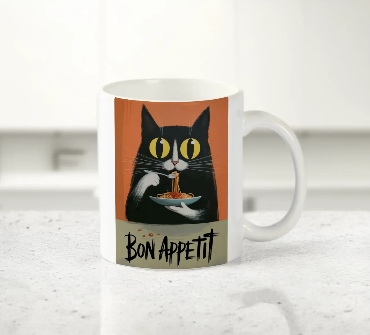 Bon Appétit Cat tazza in ceramica da 20 Farben