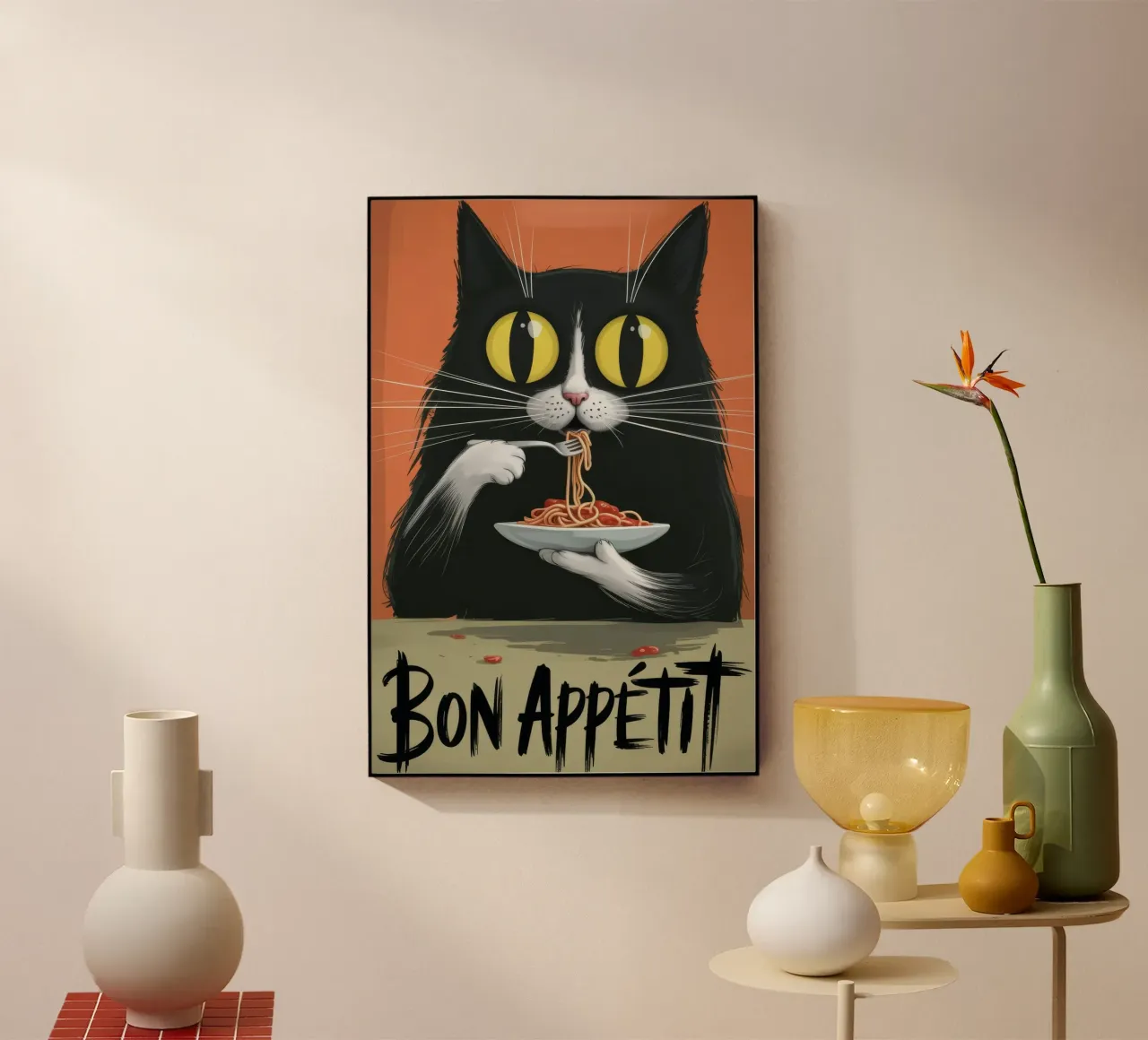 Bon Appétit Cat plexiglass da 20 Farben