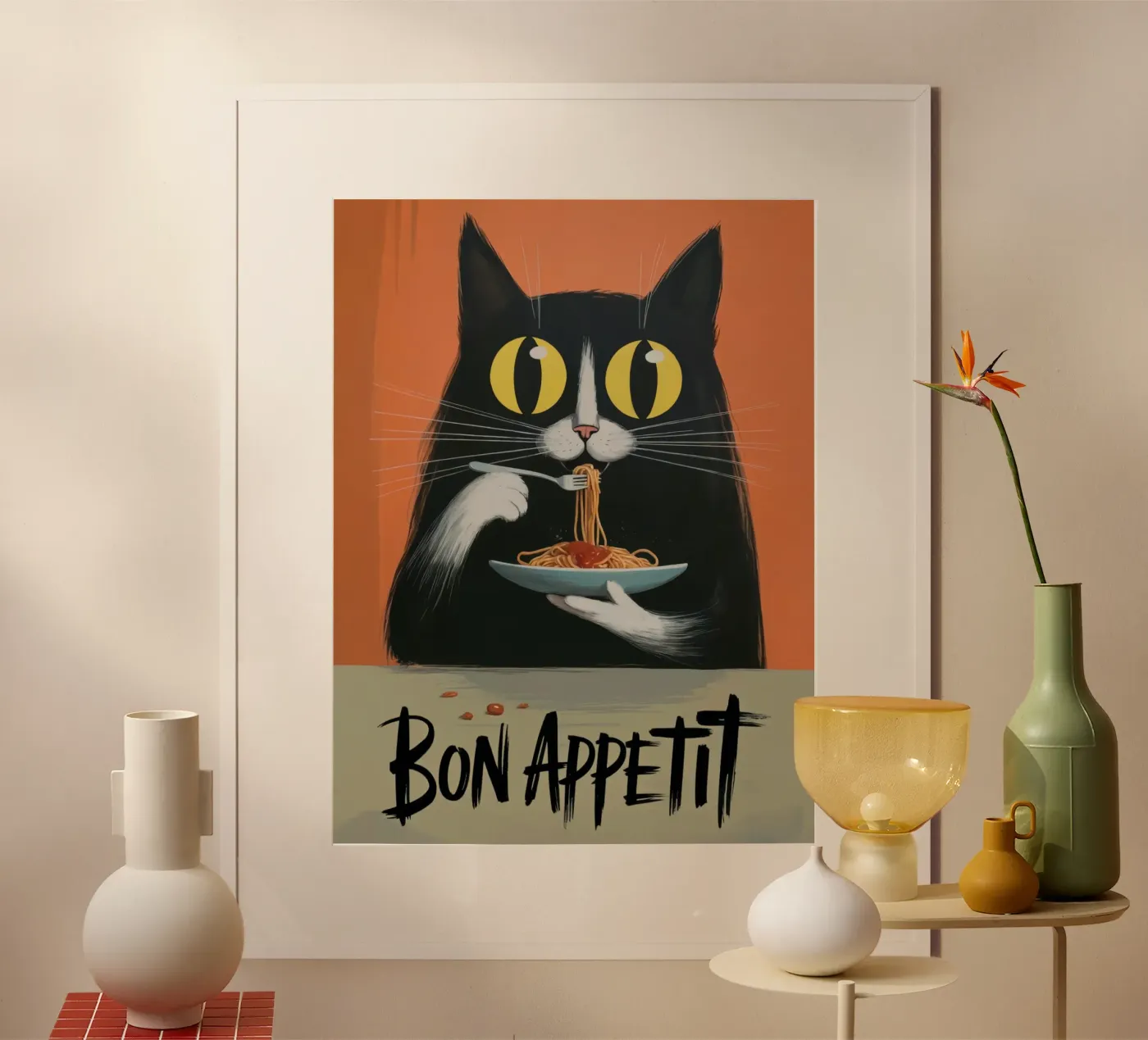 Bon Appétit Cat poster da 20 Farben